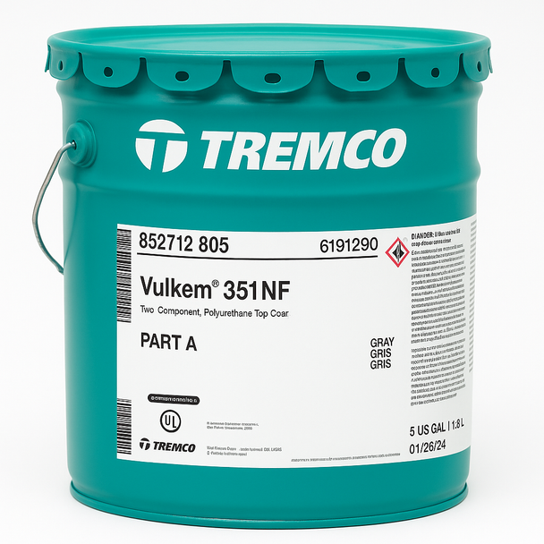 Vulkem® 351NF Top Coat – Low-VOC, UV-Resistant Polyurethane for Pedestrian Waterproofing, 5 Gallon