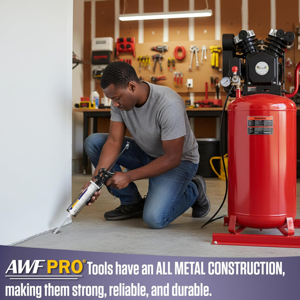 AWF PRO Dual Cartridge Epoxy Gun for 200mL, 250mL, 400 mL, 450 mL (1:1 and 2:1) Dual Component Cartridges – 25:1 Thrust Ratio, Professional 2 Part Epoxy Gun AWF PRO Dual Cartridge Epoxy Gun for 200mL, 250mL, 400 mL, 450 mL (1:1 and 2:1) Dual Component Cartridges – 25:1 Thrust Ratio, Professional 2 Part Epoxy Gun