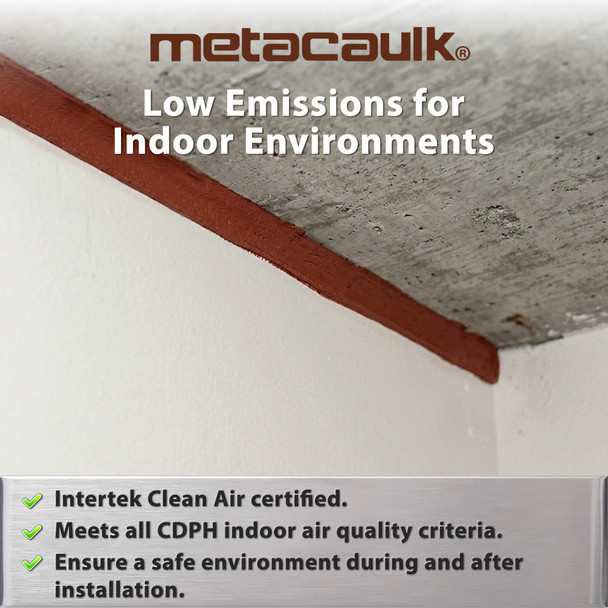 Metacaulk 150+ Firestop Sealant – Red 5 Gallon Pail, Water-Based Elastomeric Fire-Rated Sealant for Joints & Penetrations