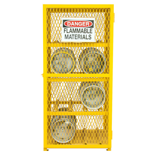 Horizontal Gas Cylinder Storage 8 Cylinder Cabinet Durham Egcc8 50