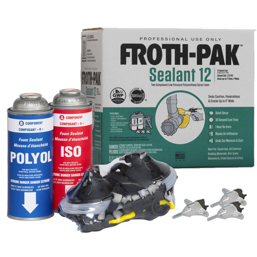 DOW Froth Pak 12 Closed Cell Foam Sealant Kit, FREE SHIPPING