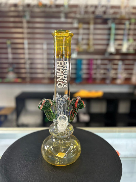 Phoenix Rising - 15" Fumed Mushroom Double Bubble Bong