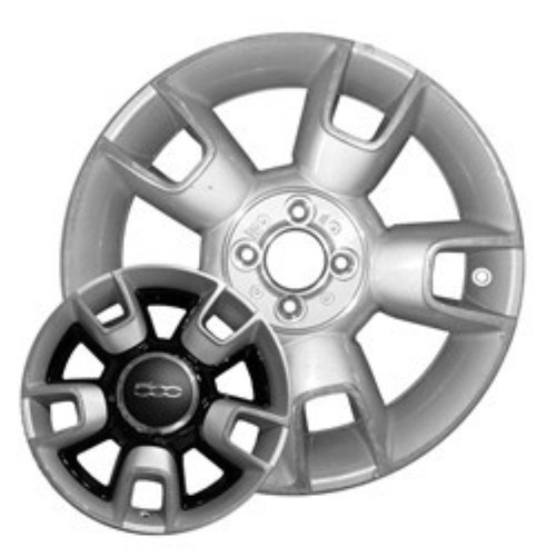 2019 FIAT 500 (FIAT) Aluminium 16" Factory OEM Silver Wheel 96423U90