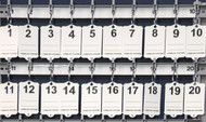 Each Rail comes with numbered tags and hooks, and mounting screws 