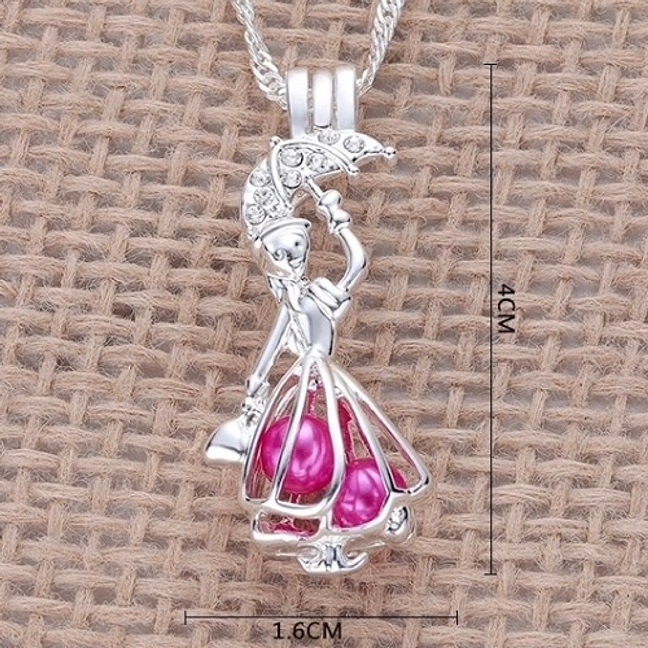 925 Sterling Silver Pearl NecklacesTwist Pearl Cages Pendant Necklace Charm  Pendant for Women Gifts