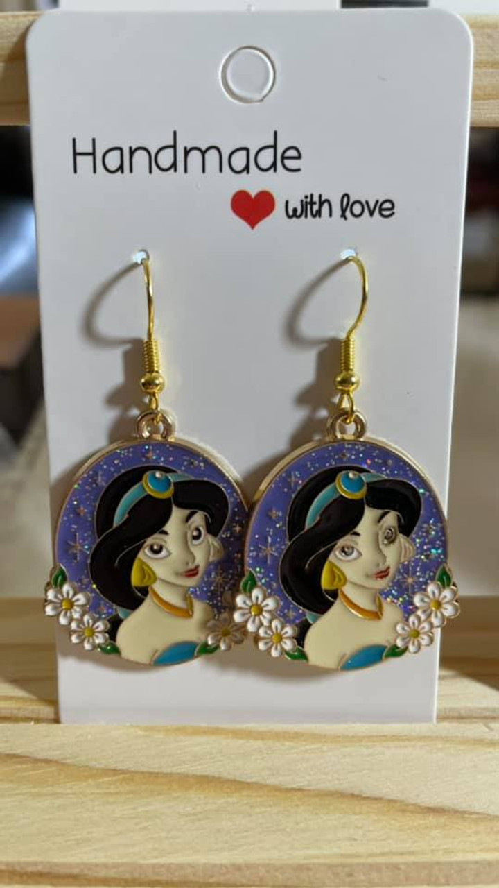 Disney's Jasmine Earrings & Necklace | Disney jewelry, Disney jasmine, Earring  necklace