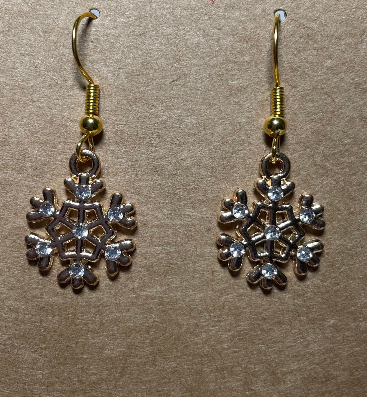 Crystal shop snowflake earrings