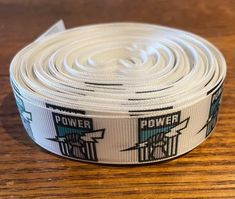 1 Metre AFL PORT ADELAIDE POWER Grossgrain 22mm Ribbon