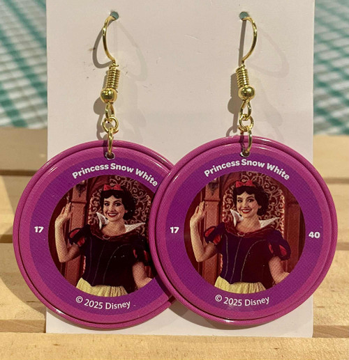 HANDMADE - Woolies Disney Disc Round Earrings - Snow White