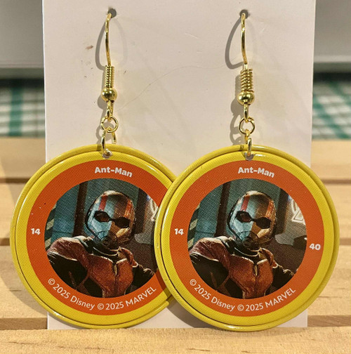 HANDMADE - Woolies Disney Disc Round Earrings - Ant Man