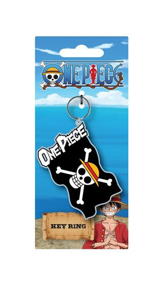 NEW One Piece Official Pirate Flag Moulded Keyring/Keychain
