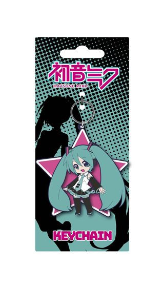 NEW Hatsune Miku Anime Official Star Moulded Keyring/Keychain - Great Gift