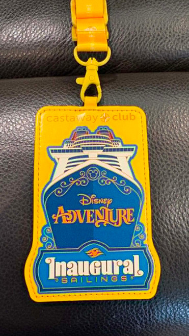 NEW DCL Disney Cruise Line Gold Lanyard - Disney Adventure Inaugural