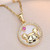 NEW Girls Disney Winnie the Pooh Gold Plated Crystal Necklace