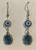 HANDMADE Silver Plated Blue Evil Eye & Oval Drop Hook Earrings