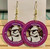 HANDMADE - Woolies Disney Disc Round Earrings - Storm Trooper