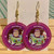 HANDMADE - Woolies Disney Disc Round Earrings - Buzz Lightyear