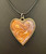 NEW Handmade Resin Poured Heart Gold & Bronze Glitter Swirl Pendant Necklace