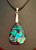Handmade Resin Poured Abalone Shell Design Pendant Necklace