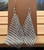 HANDMADE - Silver Mesh Geometric Sequined Drop Hook Earrings