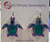 HANDMADE Novelty 3D Acrylic Layered Shiny Turtle Theme Huggie Earrings