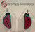 HANDMADE Novelty 3D Acrylic Layered Shiny Watermelon Theme Huggie Earrings