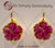HANDMADE Novelty 3D Acrylic Layered Shiny Hibiscus Theme Huggie Earrings