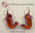 HANDMADE Novelty 3D Acrylic Layered Shiny Prawn Huggie Earrings
