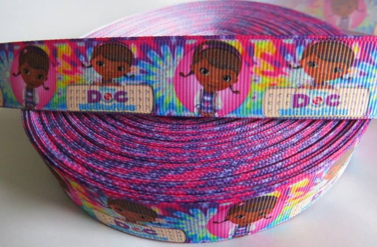 1 Metre DOC MCSTUFFINS Grossgrain 22mm Ribbon