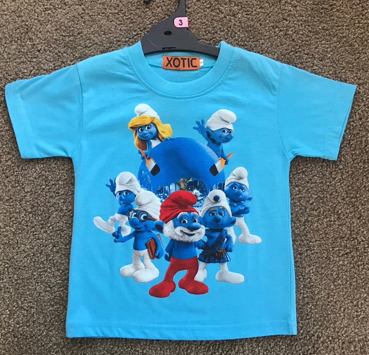 New Smurfs Blue Boys/Girls T-Shirt - Size 3/4