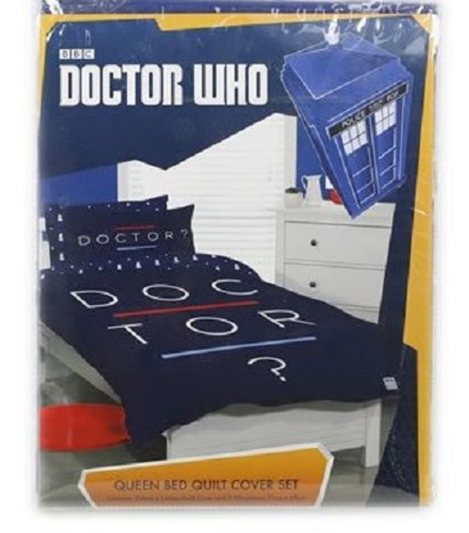 NEW Official Licensed Dr WHO Queen Size Quilt Cover Set