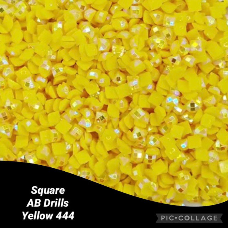 2000 Diamond Painting SQUARE AB (Aurora Borealis) Drills - YELLOW 444