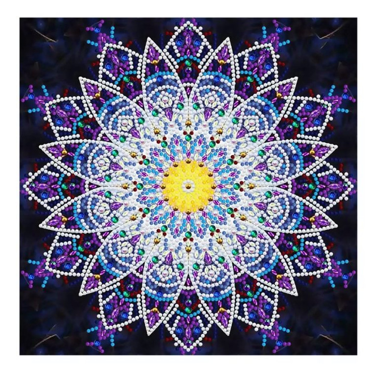 NEW Mandala Luminous Partial Diamond Painting Partial Drill Kit #3 - 30cm x 30cm