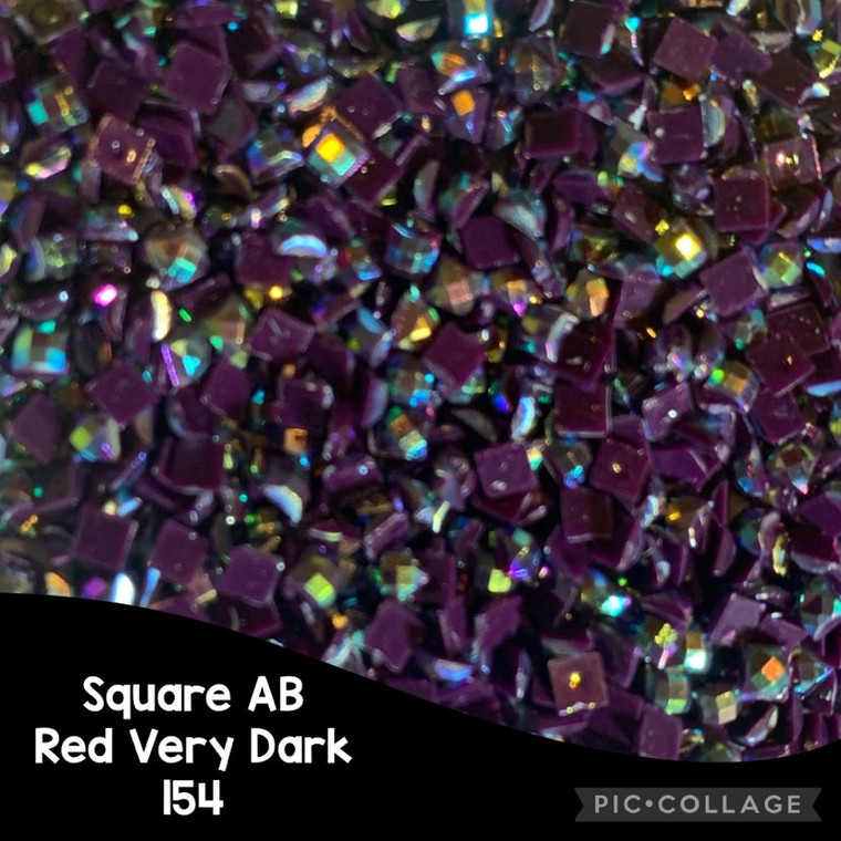 2000 Diamond Painting SQUARE AB (Aurora Borealis) Red Very Dark 154 Drills
