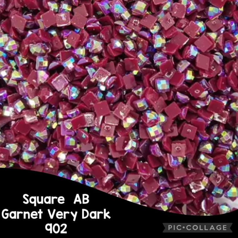 2000 Diamond Painting SQUARE AB (Aurora Borealis) Garnet Very Dark 902 Drills