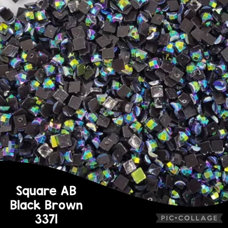 2000 Diamond Painting SQUARE AB (Aurora Borealis) Black Brown 3371 Drills 