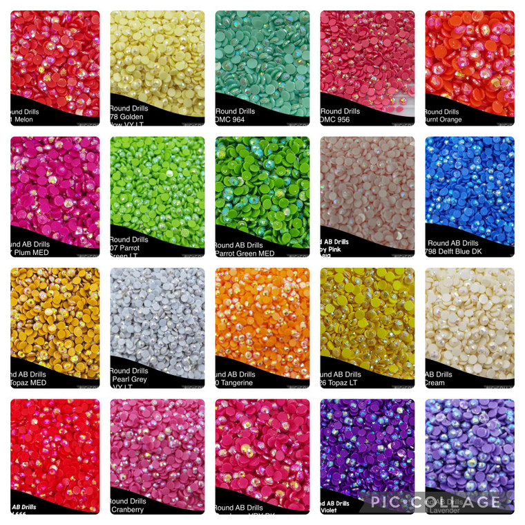 BUNDLE - 26000 Diamond Painting AB ROUND Drills - All 26 AB Colours - 1 Bag of Each