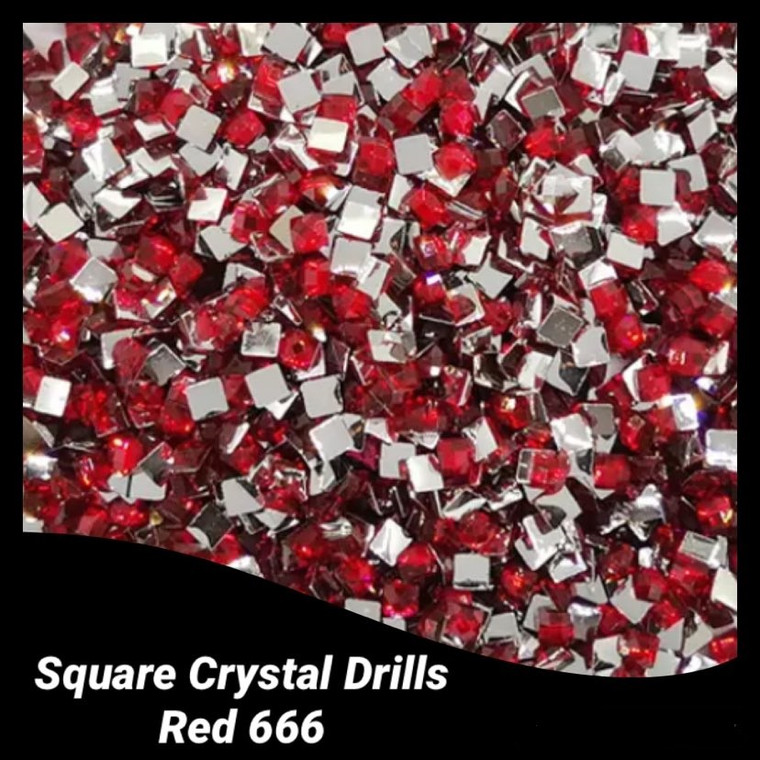 2000 Diamond Painting SQUARE Crystal RED 666 Drills