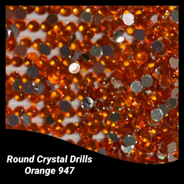 2000 Diamond Painting ROUND Crystal Orange 947 Drills