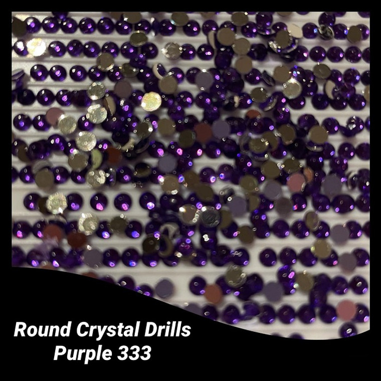 2000 Diamond Painting ROUND Crystal Purple 333 Drills