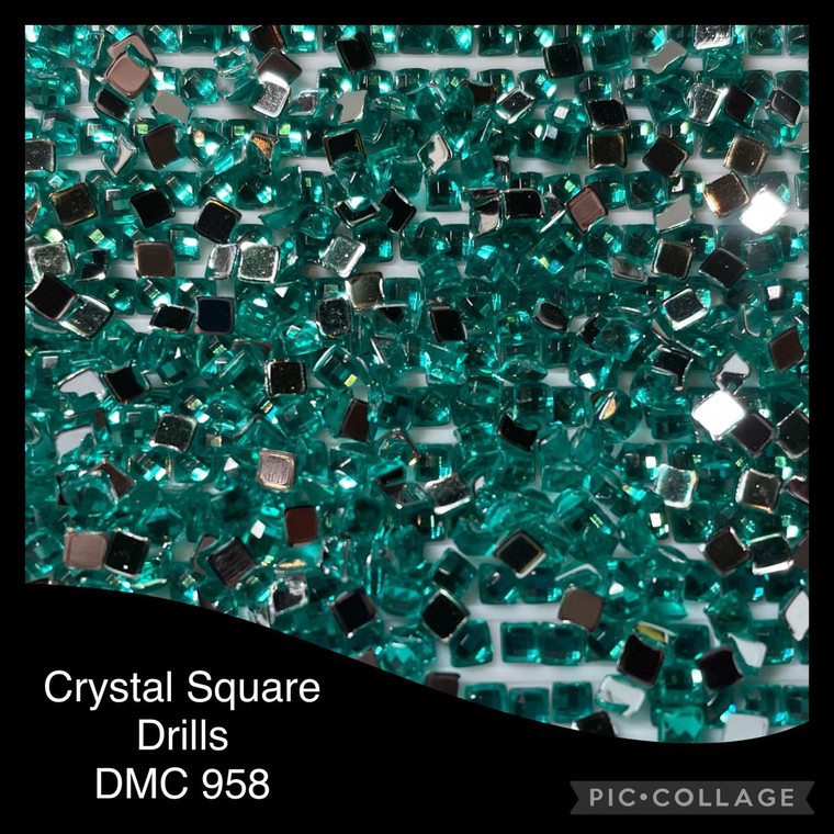 2000 Diamond Painting SQUARE Crystal Seagreen 958 Drills
