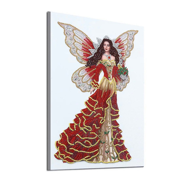 NEW 5D Red Fairy Crystal Diamond Painting Partial Drill Kit 30cm x 40cm (canvas size)