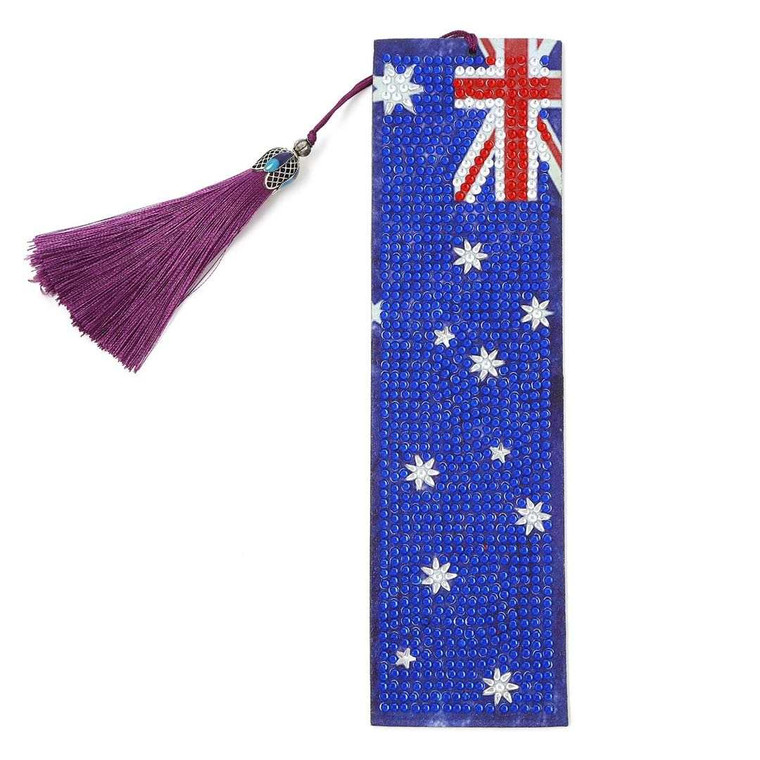 5D Crystal Diamond Painting Australian Flag Bookmark Kit - 21cms x 6cms