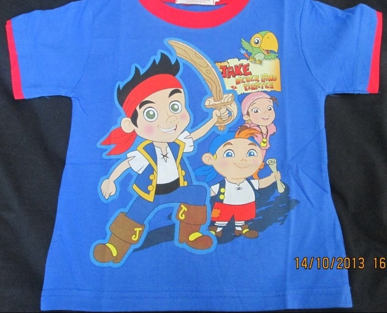 New Boys Jake & the Neverland Pirates Blue T-shirt - Size 8