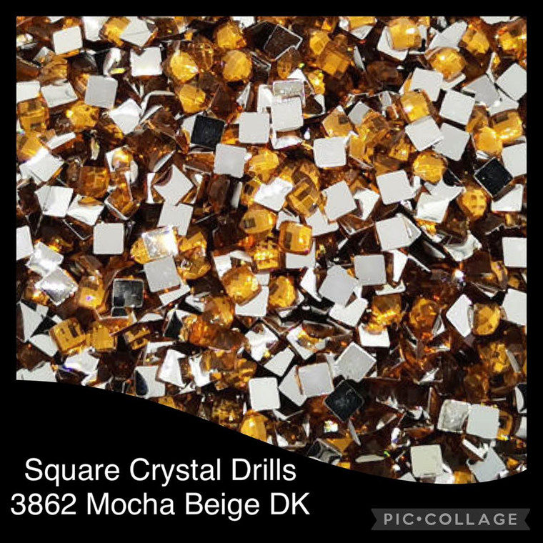 NEW 2000 Diamond Painting SQUARE Crystal Drills 3862 Mocha Beige DK