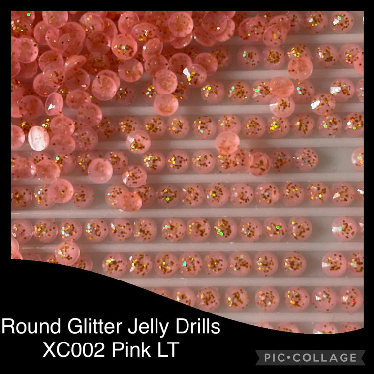 BRAND NEW - 2000 Diamond Painting JELLY SEQUINED/GLITTER ROUND PINK LT Drills 