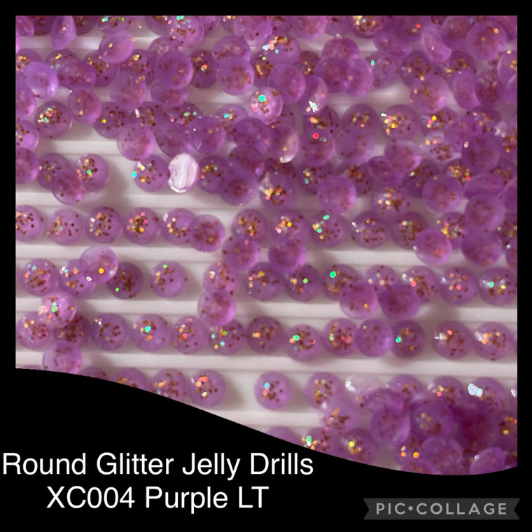 BRAND NEW - 2000 Diamond Painting JELLY SEQUINED/GLITTER ROUND PURPLE LT Drills 