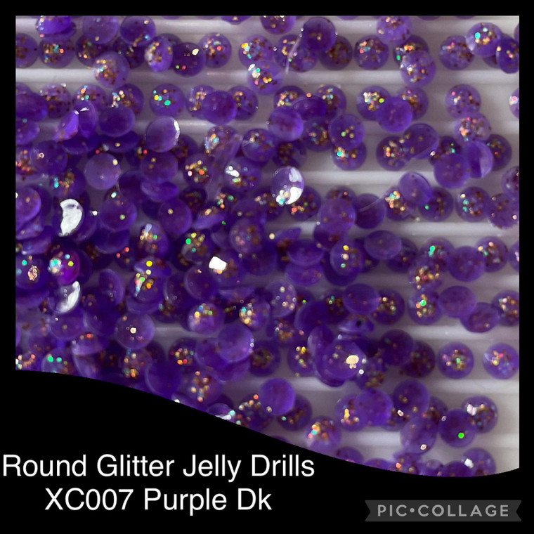 BRAND NEW - 2000 Diamond Painting JELLY SEQUINED/GLITTER ROUND PURPLE DK Drills 