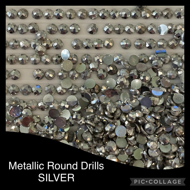 BRAND NEW - 2000 Diamond Painting METALLIC SILVER ROUND Drills