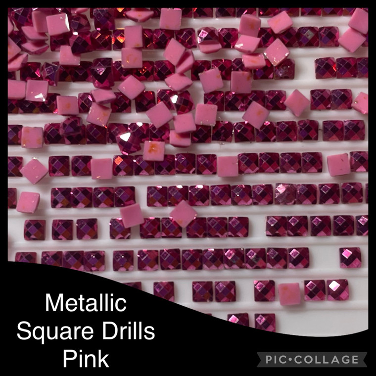 BRAND NEW - 2000 Diamond Painting METALLIC PINK SQUARE Drills